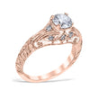 Load image into Gallery viewer, Whitehouse Brothers &quot;Florin Leaf&quot; Vintage Style Diamond Engagement Ring
