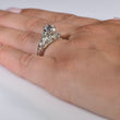 Load image into Gallery viewer, Whitehouse Brothers &quot;Florin Leaf&quot; Vintage Style Diamond Engagement Ring

