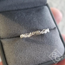 Load image into Gallery viewer, Artcarved &quot;Florence&quot; Thin Antique Style Diamond Band Featuring Leaf and Scroll Details
