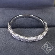 Load image into Gallery viewer, Artcarved &quot;Hayley&quot; Diamond Wedding Band Featuring Floral Carving Scrollwork
