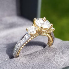 Load image into Gallery viewer, Artcarved &quot;Marlow&quot; Contemporary Three Stone Diamond Engagement Ring
