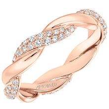 Load image into Gallery viewer, Artcarved Pave Diamond Twist Wedding Ring

