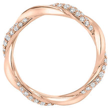 Load image into Gallery viewer, Artcarved Pave Diamond Twist Wedding Ring
