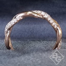 Load image into Gallery viewer, Artcarved Pave Diamond Twist Wedding Ring
