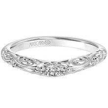 Load image into Gallery viewer, Artcarved &quot;Peyton&quot; Curved Filigree Diamond Wedding Band
