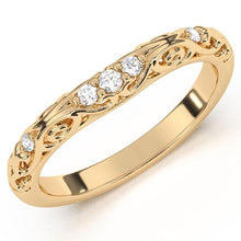 Load image into Gallery viewer, Artcarved &quot;Peyton&quot; Curved Filigree Diamond Wedding Band
