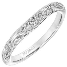 Load image into Gallery viewer, Artcarved &quot;Peyton&quot; Curved Filigree Diamond Wedding Band
