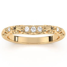 Load image into Gallery viewer, Artcarved &quot;Peyton&quot; Curved Filigree Diamond Wedding Band
