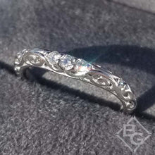 Load image into Gallery viewer, Artcarved &quot;Peyton&quot; Curved Filigree Diamond Wedding Band
