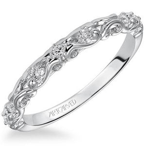 Artcarved "Ruby" Antique Style Diamond Scrollwork Wedding Band