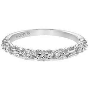 Artcarved "Ruby" Antique Style Diamond Scrollwork Wedding Band