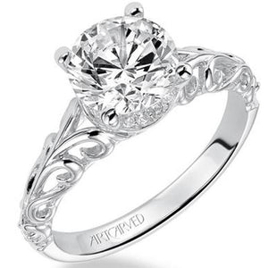 Artcarved "Tisha" Open Filigree Diamond Wedding Ring