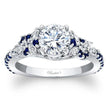 Load image into Gallery viewer, Barkev&#39;s Blue Sapphire Diamond Encrusted Petal Engagement Ring
