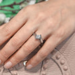Load image into Gallery viewer, Barkev&#39;s Tension Twist Half Bezel Set Princess-Cut Diamond Engagement Ring
