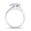 Load image into Gallery viewer, Barkev&#39;s Tension Twist Half Bezel Set Princess-Cut Diamond Engagement Ring

