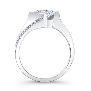 Barkev's Tension Twist Half Bezel Set Princess-Cut Diamond Engagement Ring
