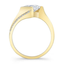 Load image into Gallery viewer, Barkev&#39;s Tension Twist Half Bezel Set Princess-Cut Diamond Engagement Ring
