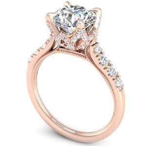 Ben Garelick Astra Galactic Head Round Diamond Engagement Ring
