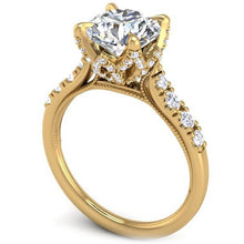 Load image into Gallery viewer, Ben Garelick Astra Galactic Head Round Diamond Engagement Ring

