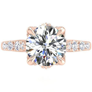 Ben Garelick Astra Galactic Head Round Diamond Engagement Ring