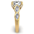 Load image into Gallery viewer, Ben Garelick Bella Round Lab-Grown Diamond Engagement Ring with Bezel Set Marquise Side Diamonds
