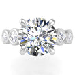 Load image into Gallery viewer, Ben Garelick Bella Round Lab-Grown Diamond Engagement Ring with Bezel Set Marquise Side Diamonds
