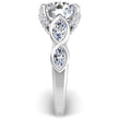 Load image into Gallery viewer, Ben Garelick Bella Round Lab-Grown Diamond Engagement Ring with Bezel Set Marquise Side Diamonds
