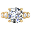 Load image into Gallery viewer, Ben Garelick Bella Round Lab-Grown Diamond Engagement Ring with Bezel Set Marquise Side Diamonds
