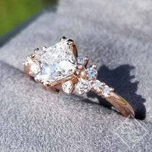 Load image into Gallery viewer, Ben Garelick Compass Set Princess Cut Starlight Engagement Ring
