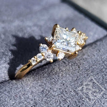 Load image into Gallery viewer, Ben Garelick Compass Set Princess Cut Starlight Engagement Ring
