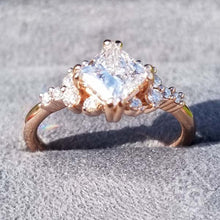 Load image into Gallery viewer, Ben Garelick Compass Set Princess Cut Starlight Engagement Ring
