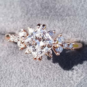 Ben Garelick Compass Set Princess Cut Starlight Engagement Ring