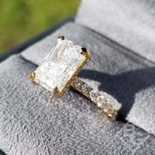Load image into Gallery viewer, Ben Garelick Elongated Radiant Hidden Halo Diamond Engagement Ring
