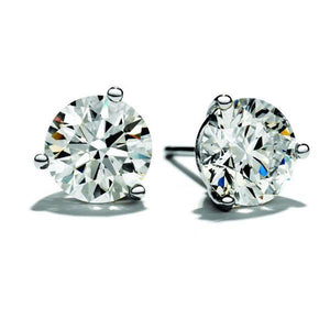 Ben Garelick Natural Round Cut Diamond Stud Earring - Multiple Sizes
