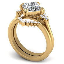 Load image into Gallery viewer, Ben Garelick Princess Cut Compass Set Moonglow Diamond Engagement Ring
