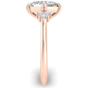 Ben Garelick Princess Cut Compass Set Moonglow Diamond Engagement Ring