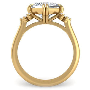 Ben Garelick Princess Cut Compass Set Moonglow Diamond Engagement Ring