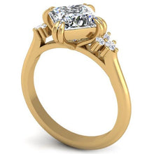Load image into Gallery viewer, Ben Garelick Princess Cut Compass Set Moonglow Diamond Engagement Ring
