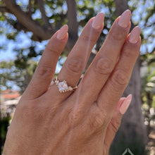 Load image into Gallery viewer, Ben Garelick Princess Cut Compass Set Moonglow Diamond Engagement Ring
