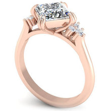 Load image into Gallery viewer, Ben Garelick Princess Cut Compass Set Moonglow Diamond Engagement Ring
