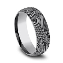 Load image into Gallery viewer, Benchmark &quot;The Gladiator&quot; 8MM Comfort Fit Wave Design Wedding Band
