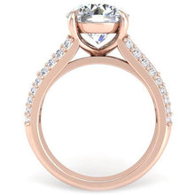 Load image into Gallery viewer, BGLG Mini-Montauk Round &amp; Baguette Lab-Grown Diamond Engagement Ring
