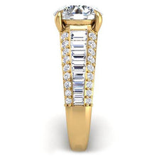 Load image into Gallery viewer, BGLG Mini-Montauk Round &amp; Baguette Lab-Grown Diamond Engagement Ring
