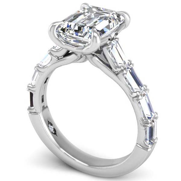 BGLG Nolita 4.00 Carat Baguette Cut Lab-Grown Diamond Engagement Ring