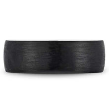 Load image into Gallery viewer, Bleu Royale Black Carbon Wedding Band with High Polished Gold Inside
