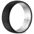 Load image into Gallery viewer, Bleu Royale Black Carbon Wedding Band with High Polished Gold Inside
