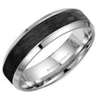 Load image into Gallery viewer, Bleu Royale Forged Black Carbon Beveled Edge Wedding Band

