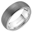 Load image into Gallery viewer, Bleu Royale Frosted Grey Tantalum Wide Rose Gold Wedding Band
