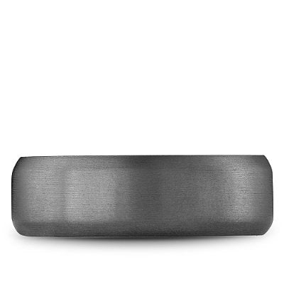 Bleu Royale Grey Sandpaper Finish Tantalum Wedding Band