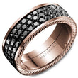 Load image into Gallery viewer, Bleu Royale Pave Set Black Diamond Eternity Wedding Band

